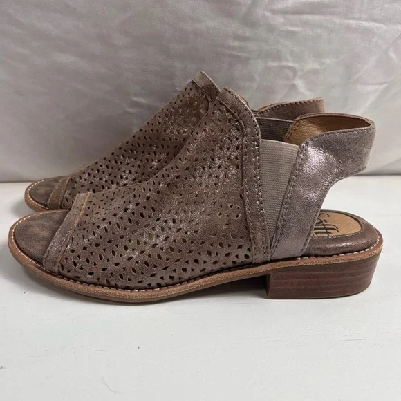 Söfft Nalda Metallic Suede Sandals Women’s 6M – Distressed Leather Comfort Chic - Picture 2 of 14